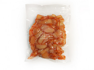 Фрайчизы со вкусом чеснок (100 гр.): Осьминог (ломтики из филе кальмара)