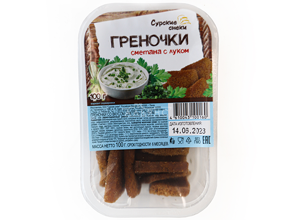 Сурские гренки Сметана с луком (100 гр) в Троицке