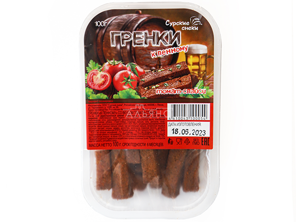 Сурские гренки Томат спайси (100 гр) в Троицке
