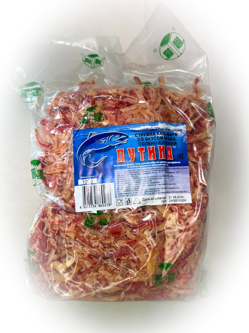 Кальмар стружка со вкусом краба "Розовая" (ПУТИНА) в Троицке