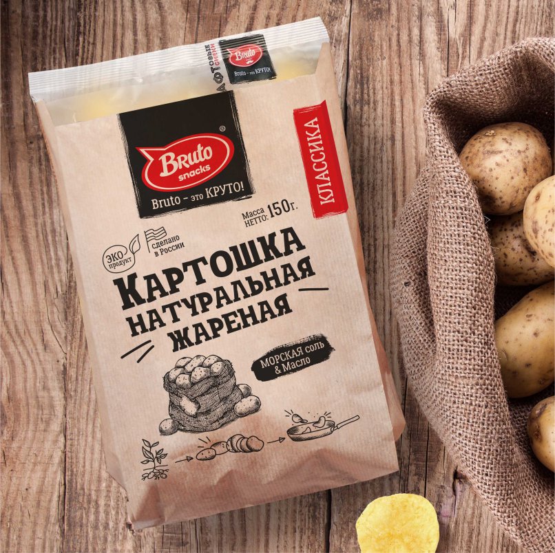Картофель «Бруто» с солью 130 гр. в Троицке